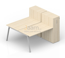 Мебель для персонала Составной стол с приставными шкафами Tower AR2TPS128T112