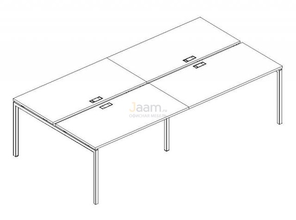 Мебель для персонала Рабочая станция на металлокаркасе DUE Б2 173-2 БП