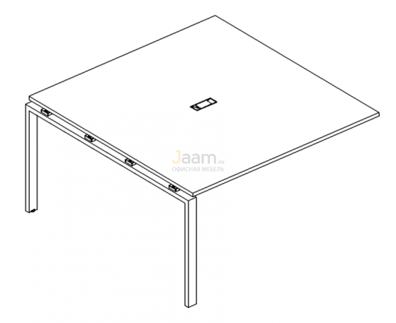 Стол Секция стола для переговоров на металлокаркасе UNO Б1 136-1 БП