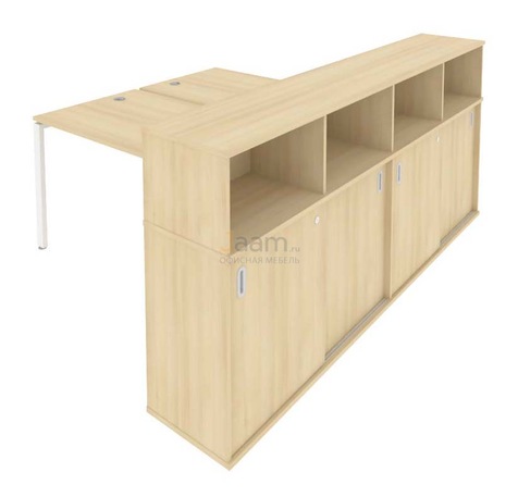 Мебель для персонала Рабочая станция с опорным шкафом-купе Б.РС-СШК-4.3