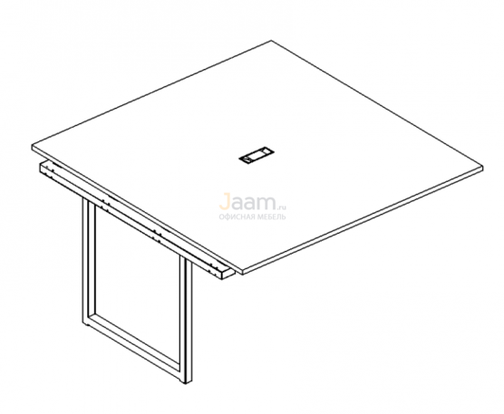 Стол Секция стола для переговоров на металлокаркасе QUATTRO Б4 132-1 БП