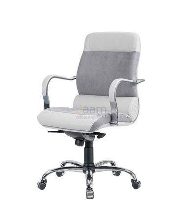 Кресло Комфорт/Д комб. Кожа стандартная/база хром