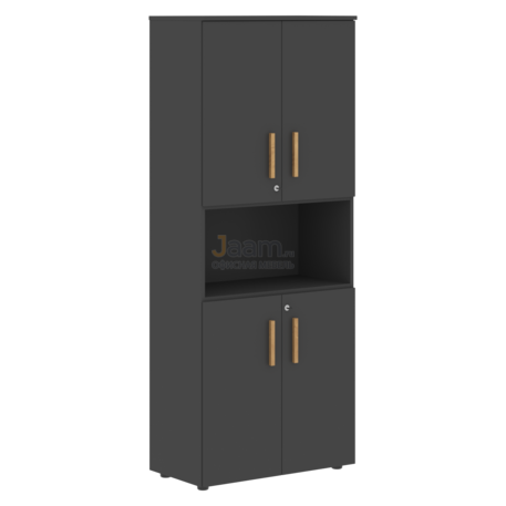 Мебель для персонала Офисный шкаф с 2-мя комплектами глухих малых дверей FHC 80.4(Z)