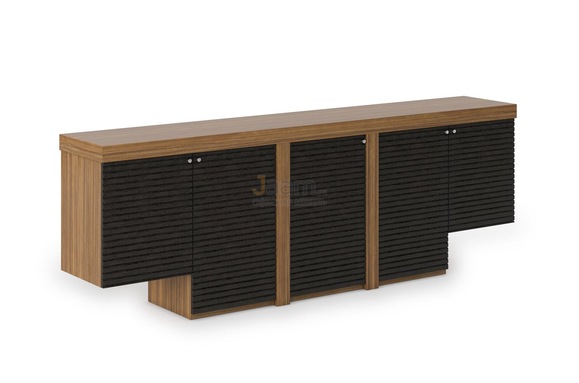 Кабинет руководителя Офисный шкаф-греденция с решетчатыми дверьми DA2691