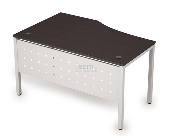 Мебель для персонала Стол криволинейный с экраном из металла правый 6МК.023