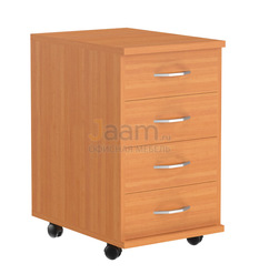 Мебель для персонала Офисная тумба подкатная 4 ящ. ТМ-4