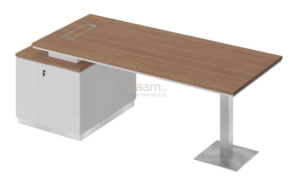 Кабинет руководителя Стол на опорной тумбе левый СИ 106л