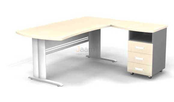 Мебель для персонала Угловое рабочее место на L-обр. каркасе правое B178/1