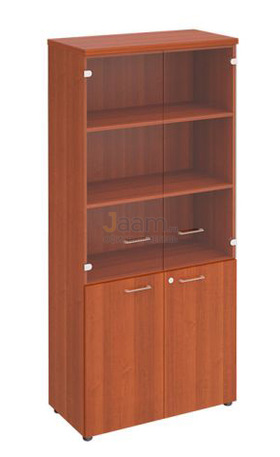 Кабинет руководителя Офисный шкаф для документов со стеклянными прозрачными дверями  ПТ 983