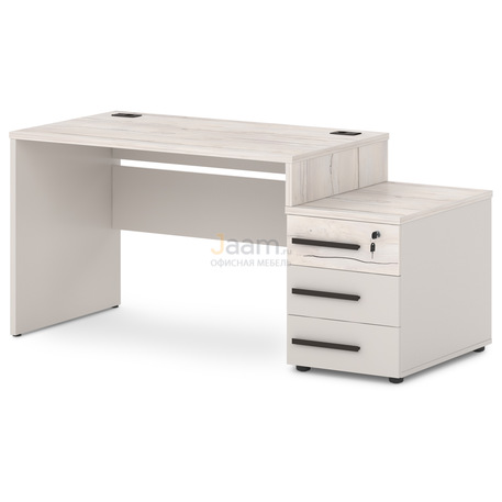 Мебель для персонала Стол с опорной тумбой правый T-24пр