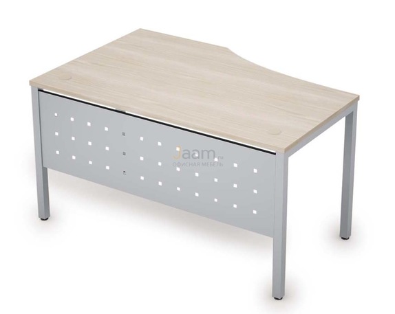 Мебель для персонала Стол криволинейный с экраном из металла правый 6МК.023