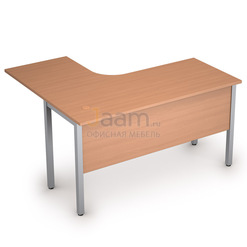 Мебель для персонала Стол криволинейный на металлических опорах правый 2МД.131