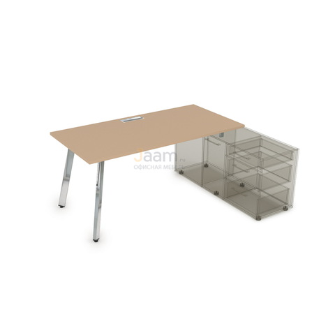 Мебель для персонала Стол рабочий с тумбой опорной металл глянец 10СТО.084