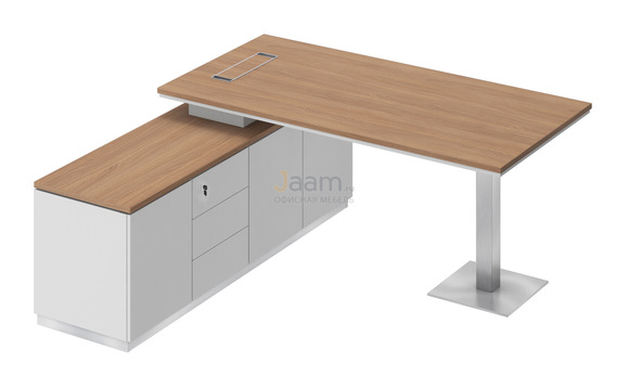 Кабинет руководителя Стол на опорной тумбе левый СИ 101л