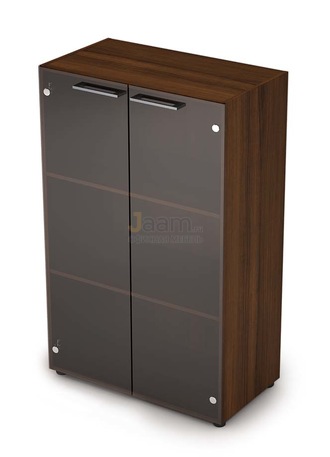 Кабинет руководителя Офисный шкаф средний со стеклом 4Ш.017.3