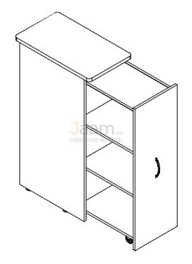 Мебель для персонала Шкаф выдвижной средний БВ-90.8