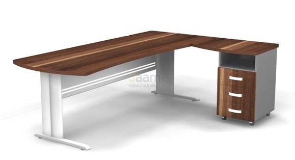 Мебель для персонала Угловое рабочее место на L-обр. каркасе правое B190/1