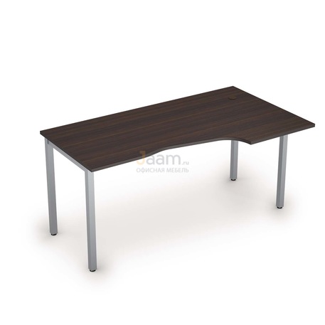 Мебель для персонала Стол криволинейный на металлических опорах правый 2М.121