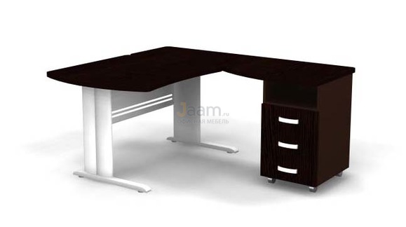 Мебель для персонала Угловое рабочее место на L-обр. каркасе правое B172/1
