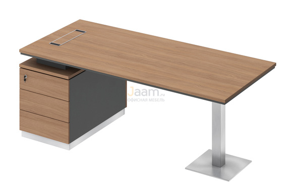 Кабинет руководителя Стол на опорной тумбе левый СИ 104л