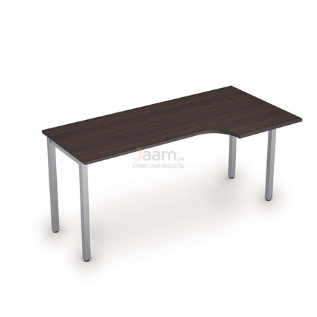 Мебель для персонала Стол криволинейный на металлических опорах правый 2М.146