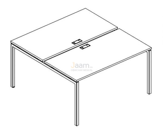 Мебель для персонала Рабочая станция на металлокаркасе DUE Б2 175 БП