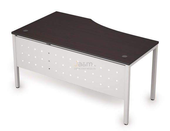 Мебель для персонала Стол криволинейный с экраном из металла правый 6МК.021