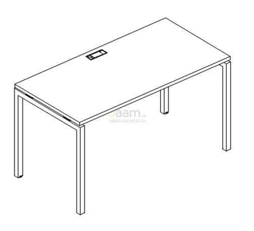 Мебель для персонала Стол письменный на металлокаркасе DUE Б2 021 БП