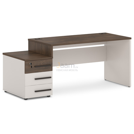 Мебель для персонала Стол с опорной тумбой левый T-25л