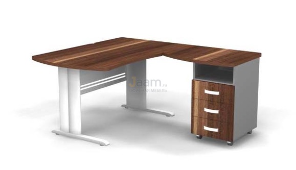 Мебель для персонала Угловое рабочее место на L-обр. каркасе правое B172/1