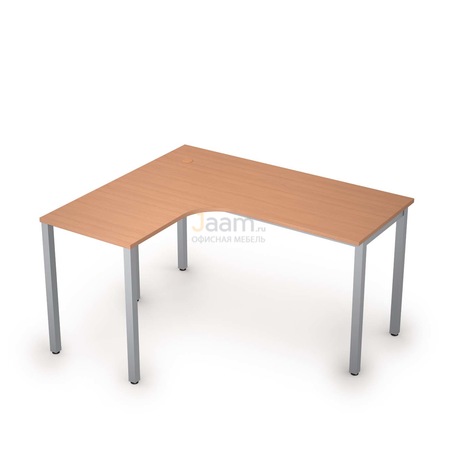 Мебель для персонала Стол криволинейный на металлических опорах левый 2М.130