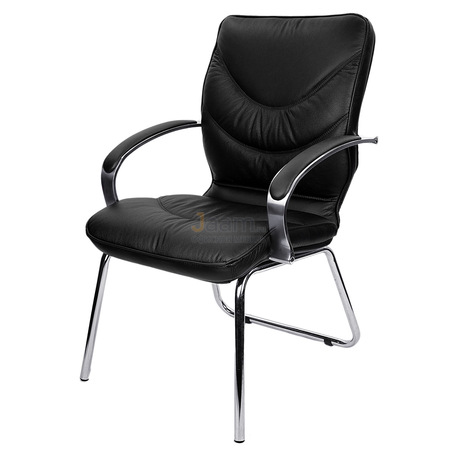 Кресло LEEDS CHROME D кожа+кож.зам.