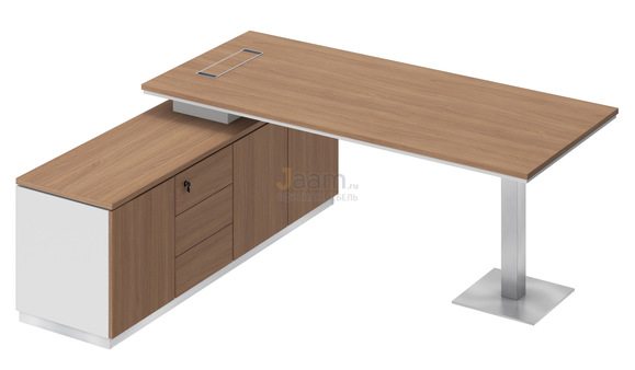 Кабинет руководителя Стол на опорной тумбе левый СИ 102л