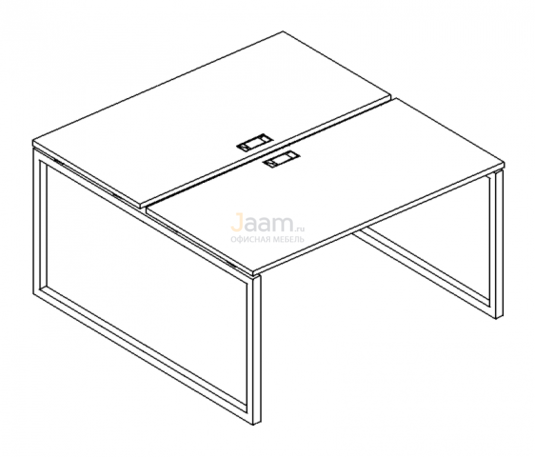 Мебель для персонала Рабочая станция на металлокаркасе QUATTRO Б4 177 БП