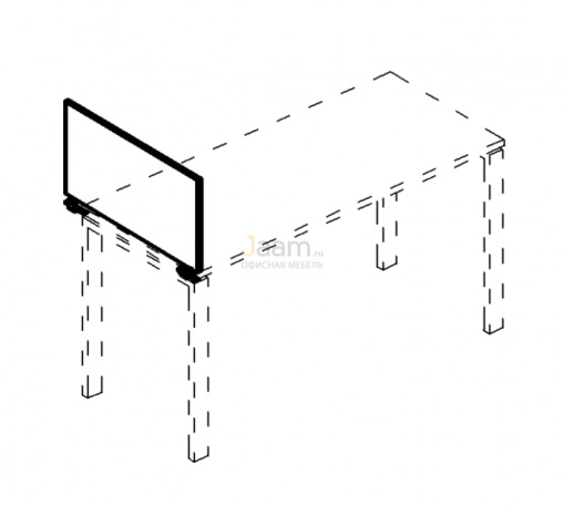 Мебель для персонала Экран настольный боковой/промежуточный ДСП с кронштейнами Б 852 БП