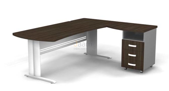 Мебель для персонала Угловое рабочее место на L-обр. каркасе правое B184/1