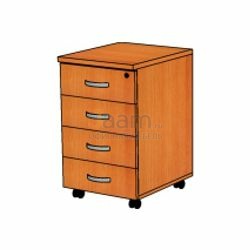 Мебель для персонала Офисная тумба мобильная с 4 ящ. с замком ТФ201
