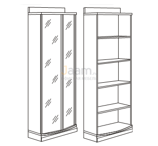 Мебель для гостиниц Офисный шкаф-витрина с воротником R5601V